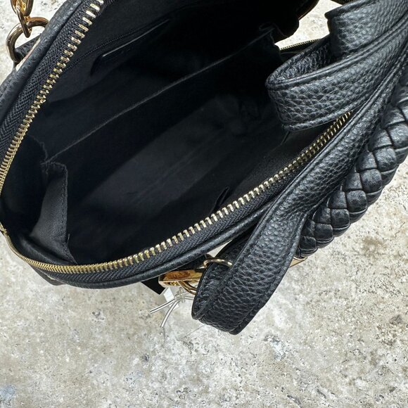 Like Dreams Black Floral Crossbody Handbag Purse Faux Leather Bow Accent New - Picture 6 of 11